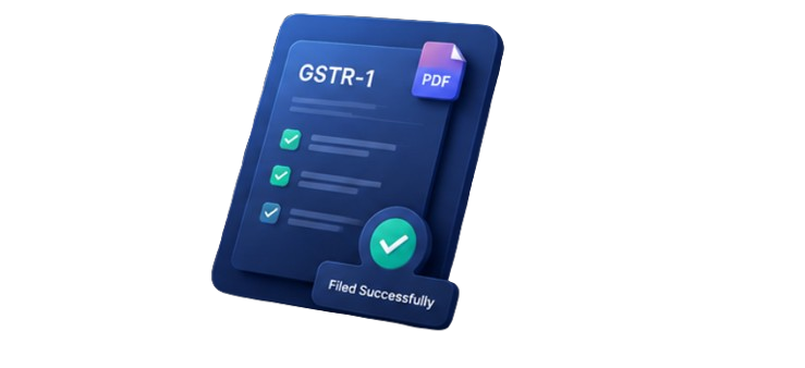 GSTR-1 filing — automated returns, OTP verification, HSN sync, and successful portal submission